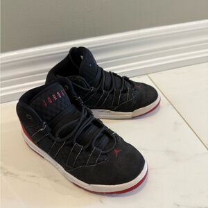 Jordan Black and Red High-Top Sneakers